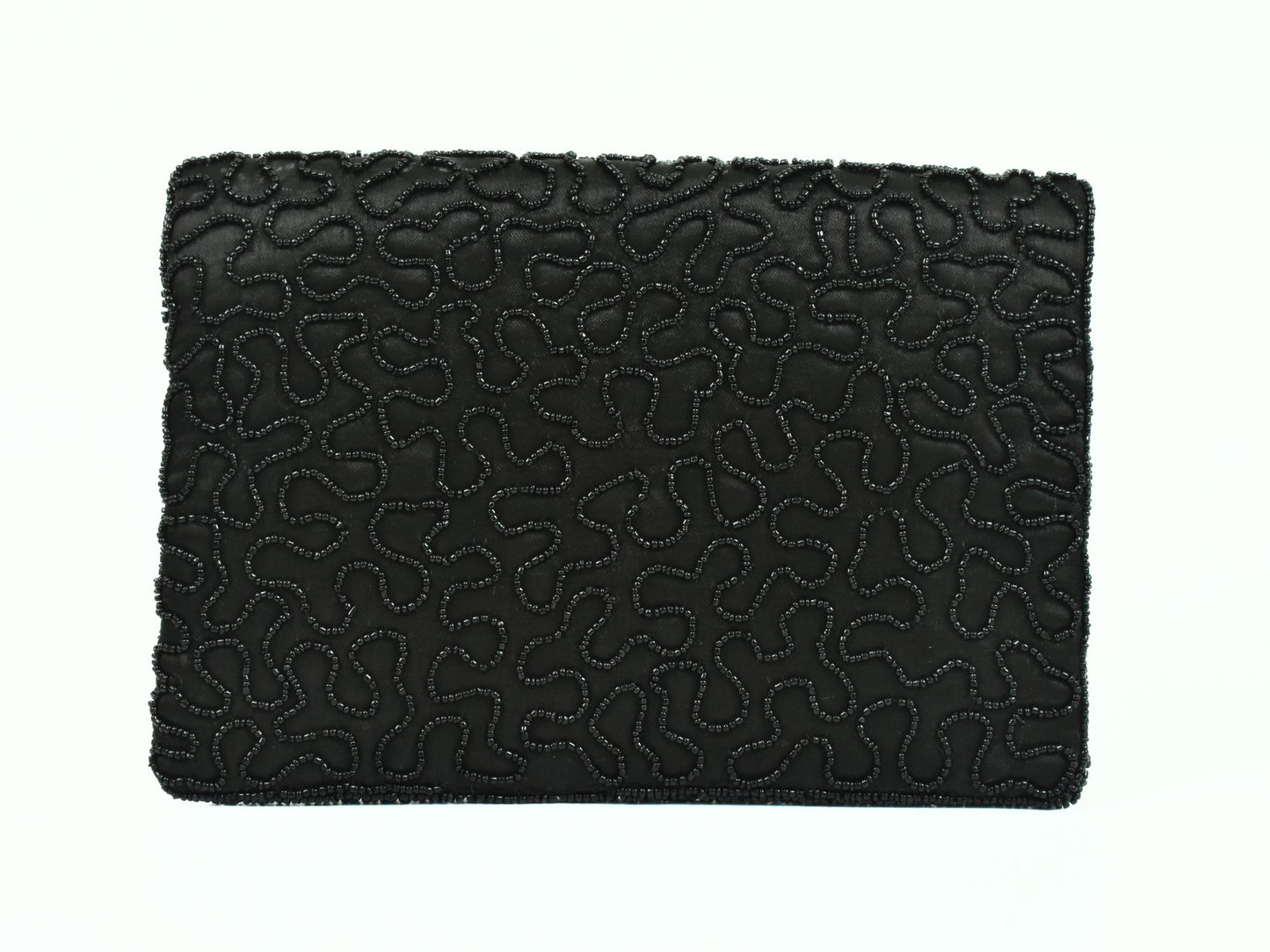 Black Red Strawberry Handbag Clutch, Beaded Party Purse Bag, BAG0006