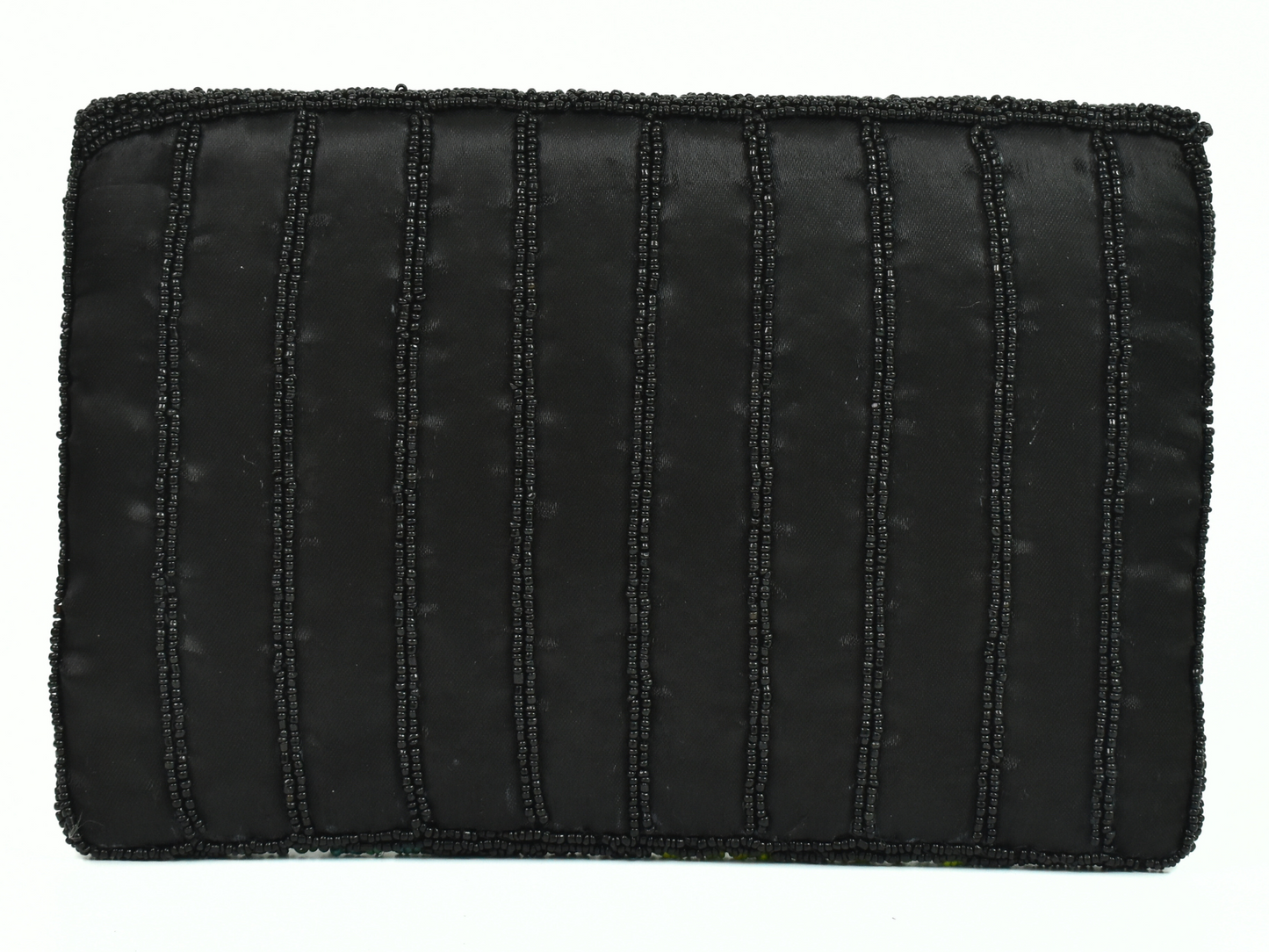 Black Green leaves Handbag Clutch, Summer Purse, Gift BAG0013