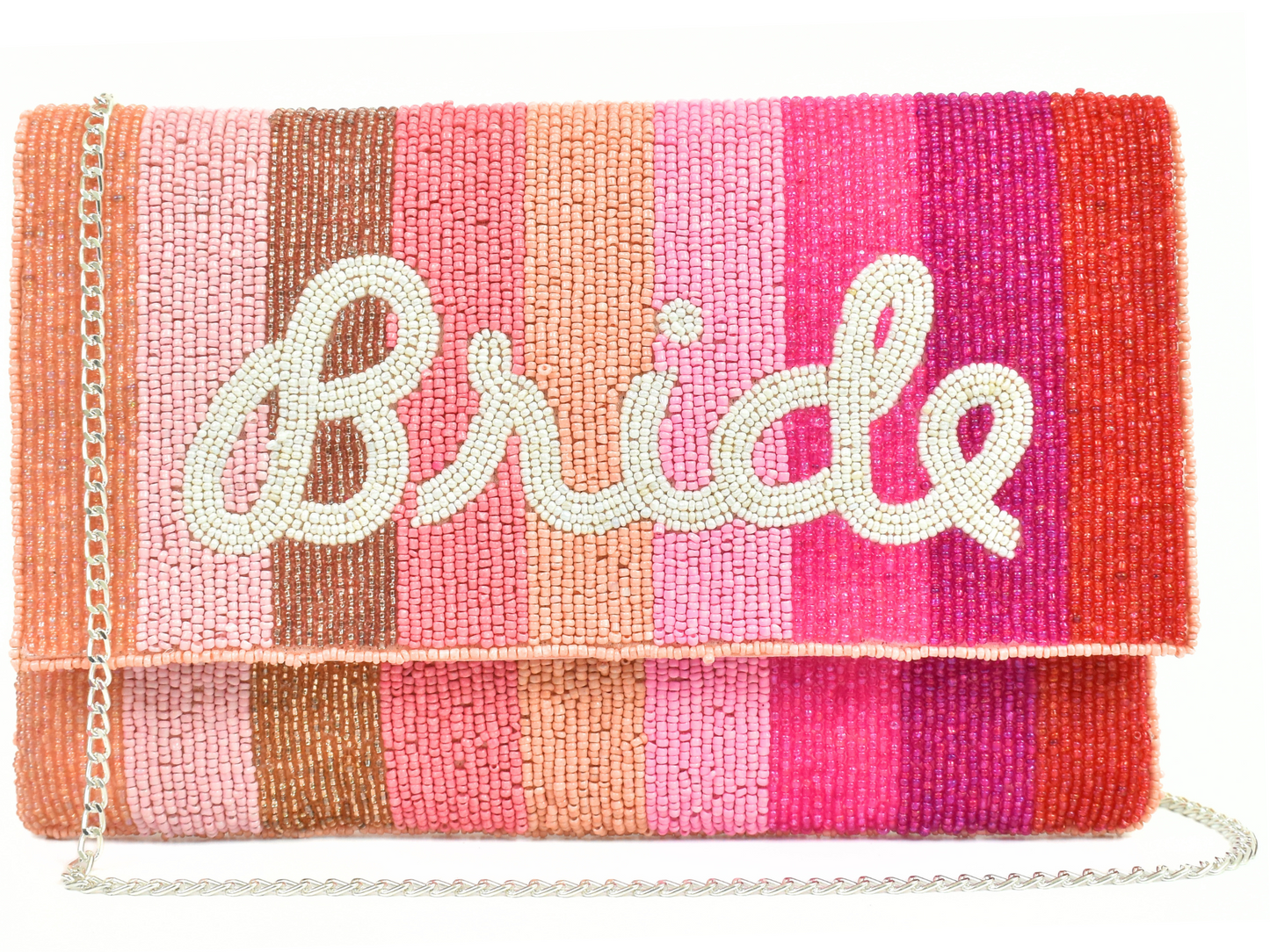 Pink Beaded Bride Handbag Clutch, Bride Purse, Gift BAG0010
