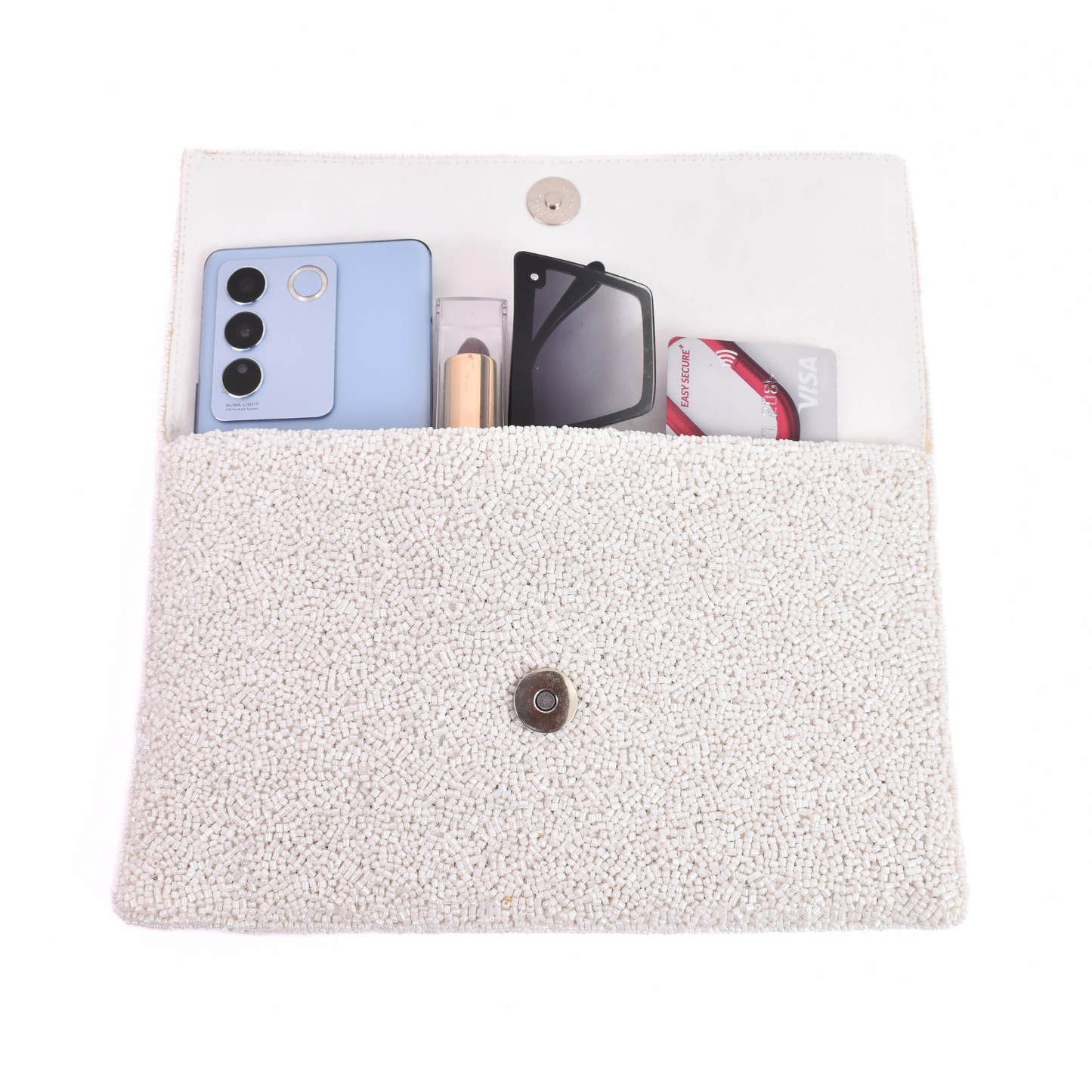 White Bride Handbag Clutch, Crossbody Bag Purse Gift BAG0023