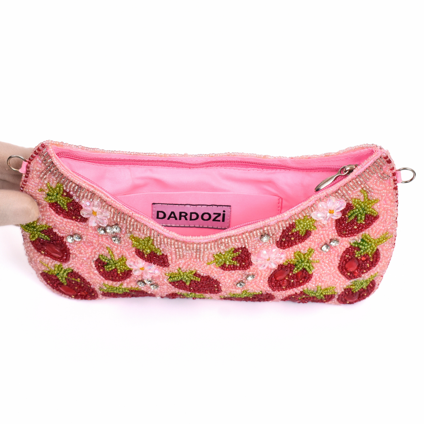 Pink Strawberry Handbag Clutch, Party Purse Gift BAG0057