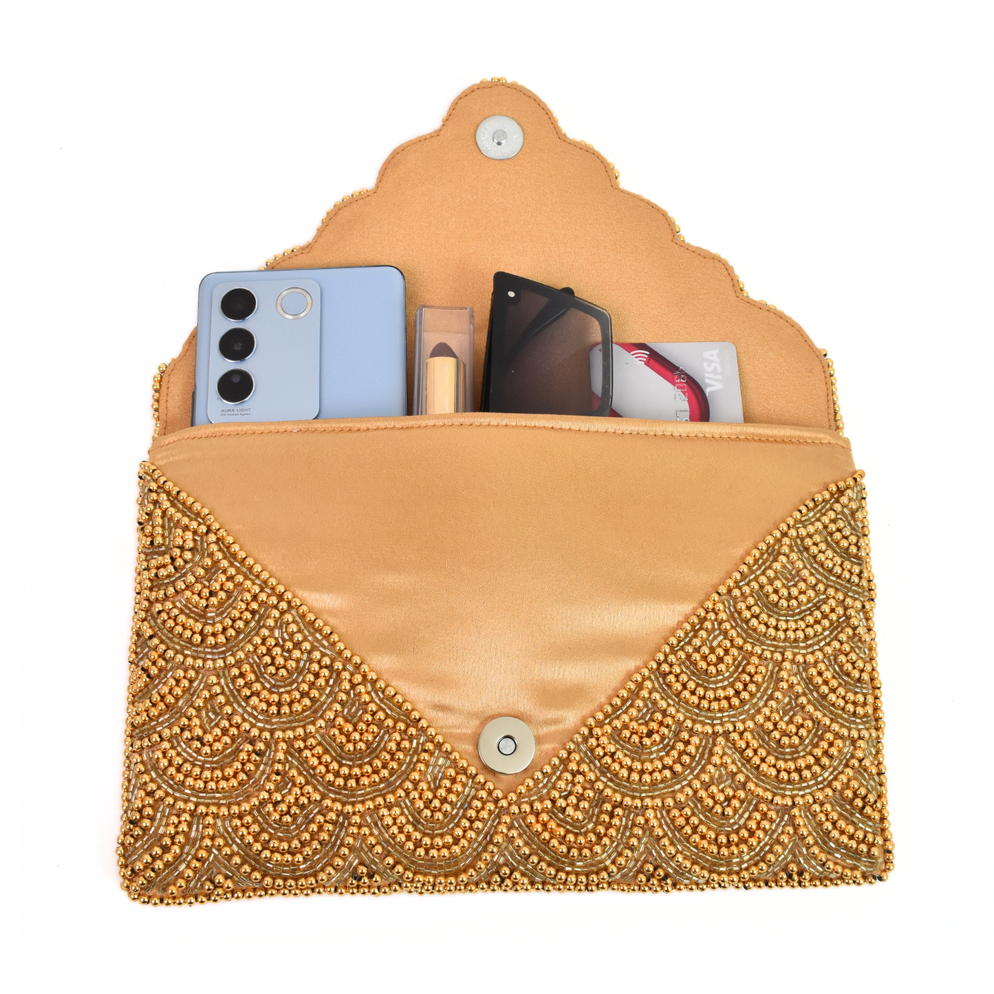 Gold Bridal Handbag Clutch Handbag Purse, Gift BAG0032