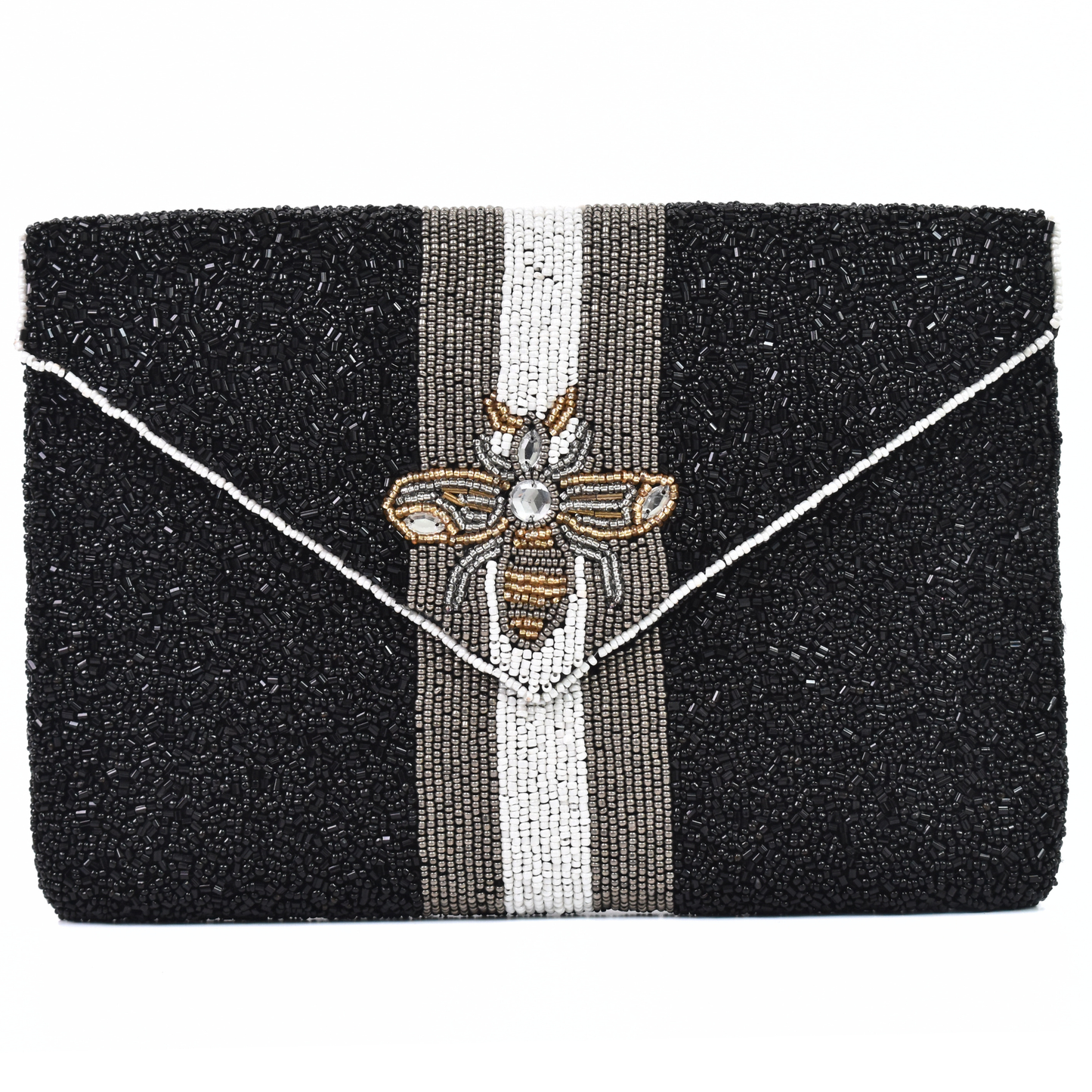 Black Bee Handbag Clutch, Crossbody Purse Gift BAG0037