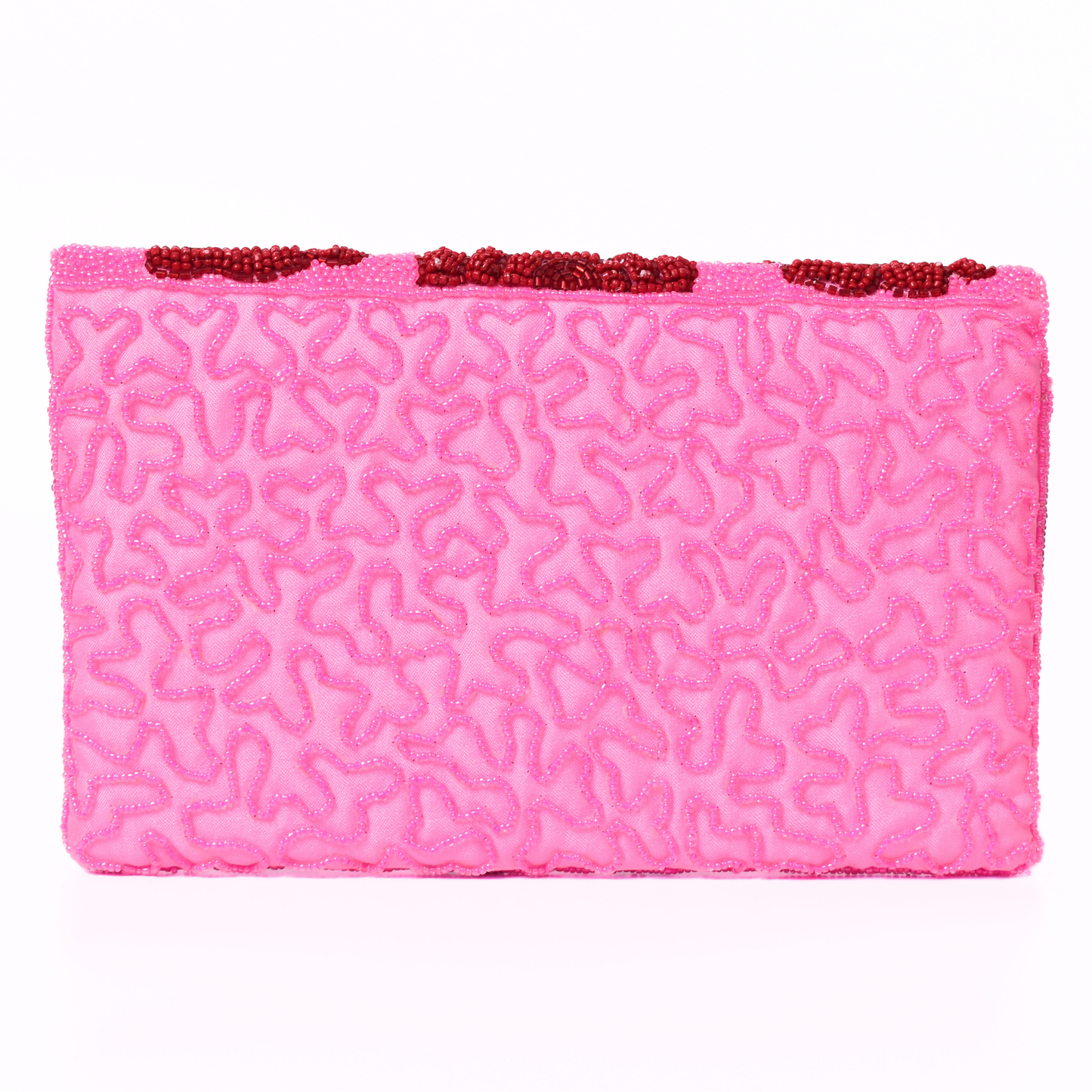 Pink Red Rose Handbag Clutch, Crossbody Purse Gift BAG0082