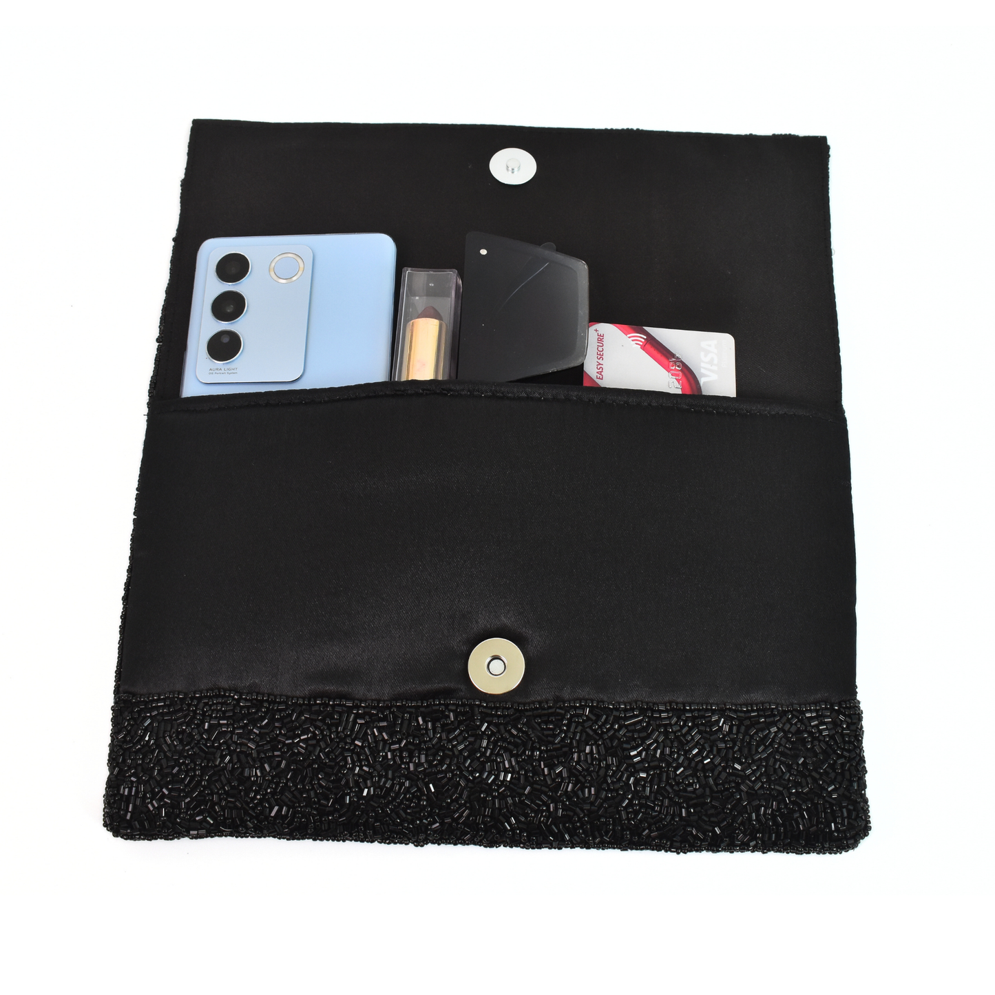 Black Red Tongue Handbag Clutch, Crossbody Purse Gift BAG0035