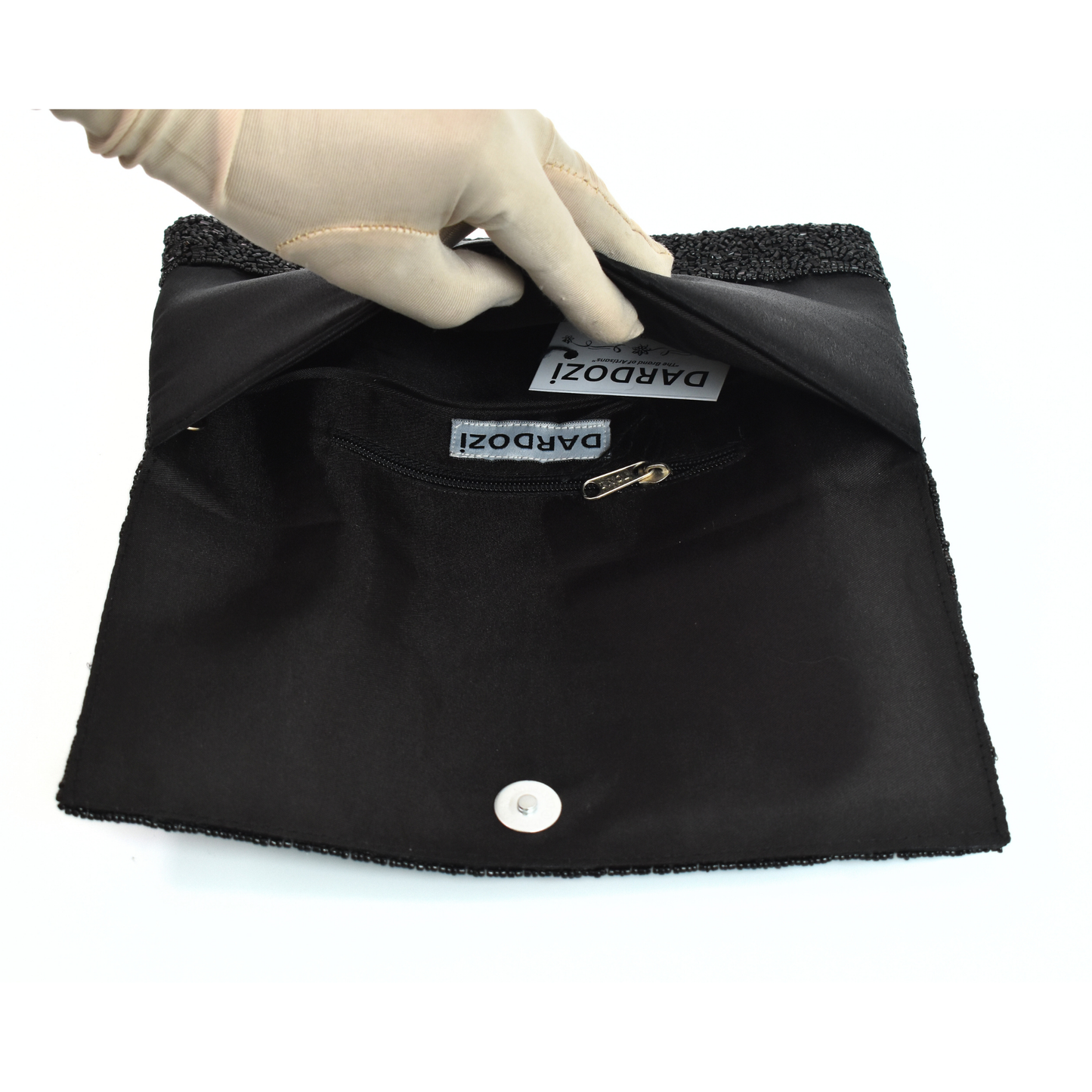 Black Red Tongue Handbag Clutch, Crossbody Purse Gift BAG0035