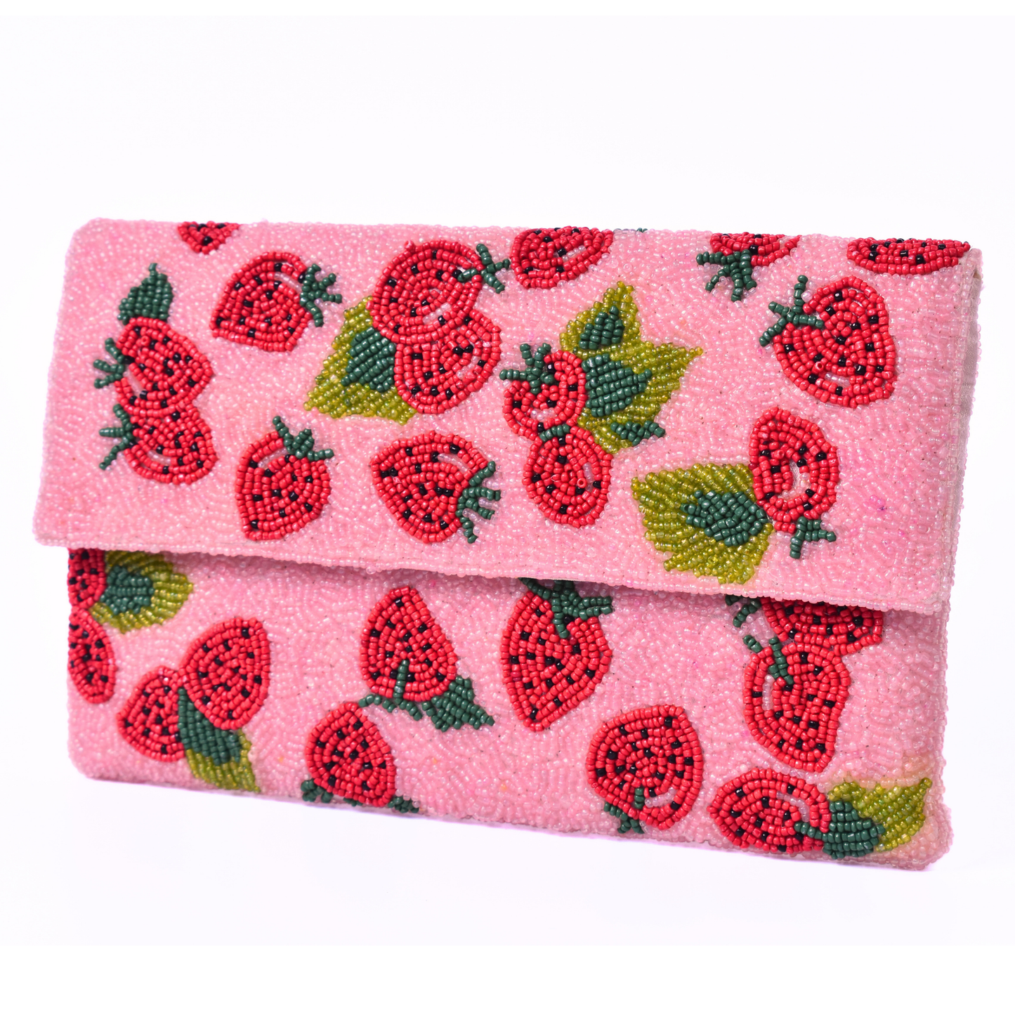 Pink Strawberry Handbag Clutch, Crossbody Purse Gift BAG0075