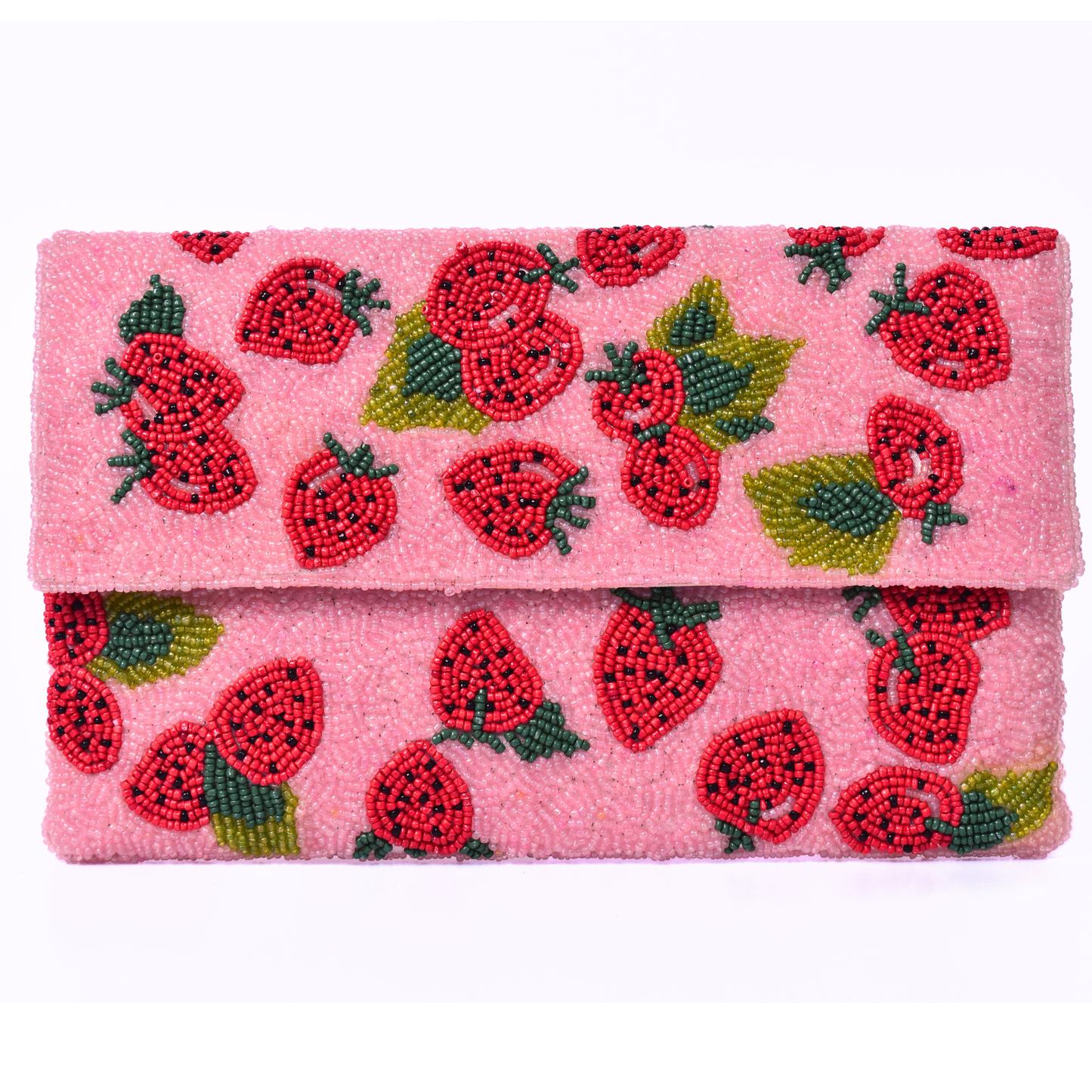 Pink Strawberry Handbag Clutch, Crossbody Purse Gift BAG0075