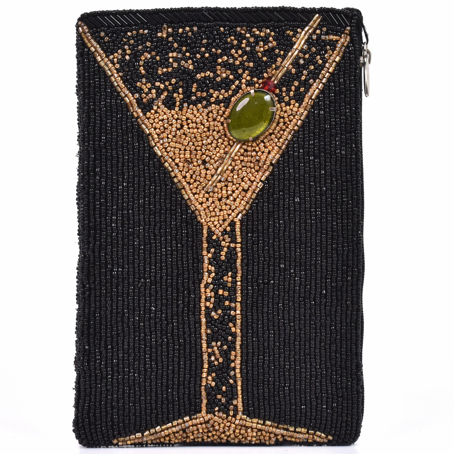 Black Gold Olive Cocktail Womens Crossbody Phone Bag Purse Gift BAG0047