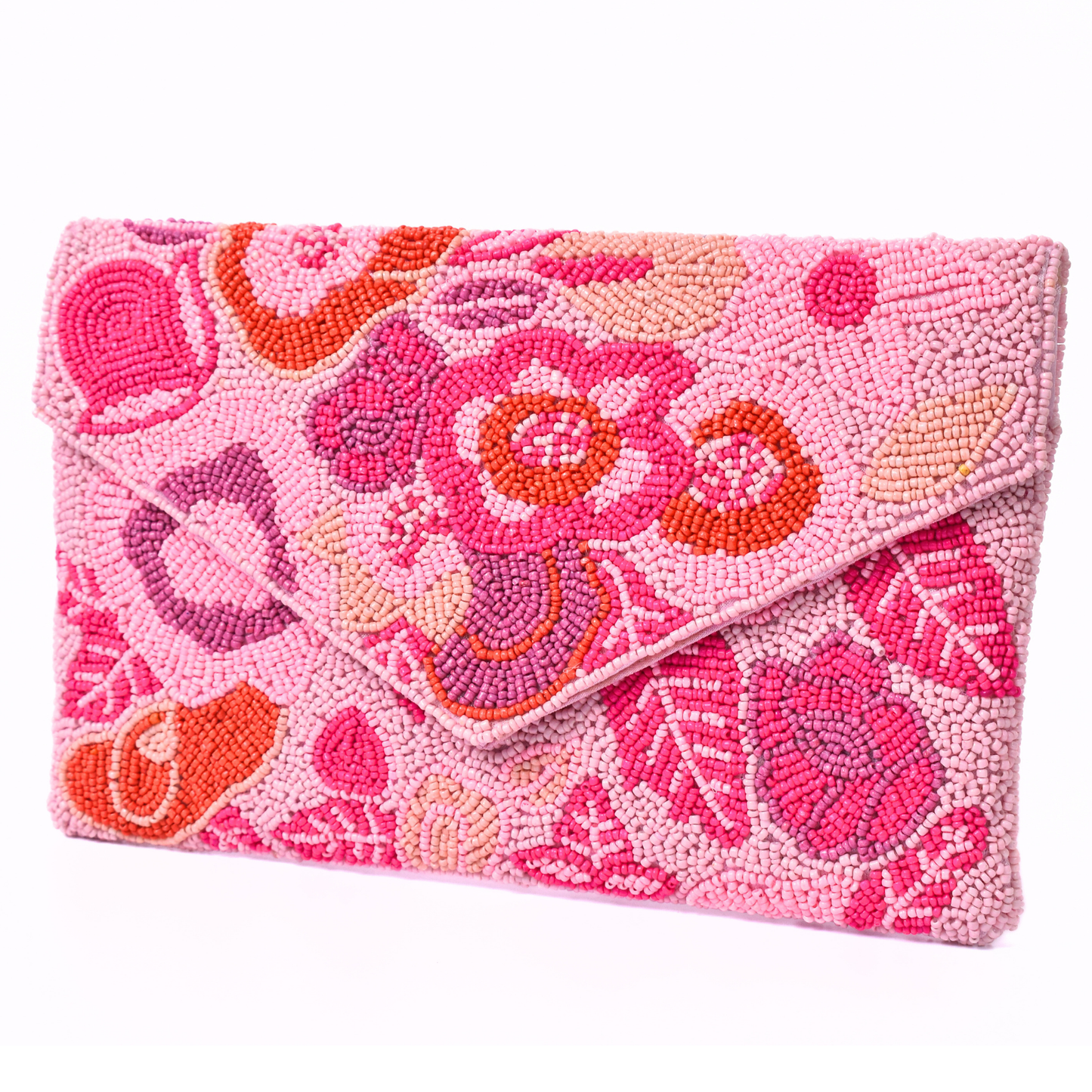 Pink Floral Handbag Clutch, Crossbody Purse Gift BAG0067