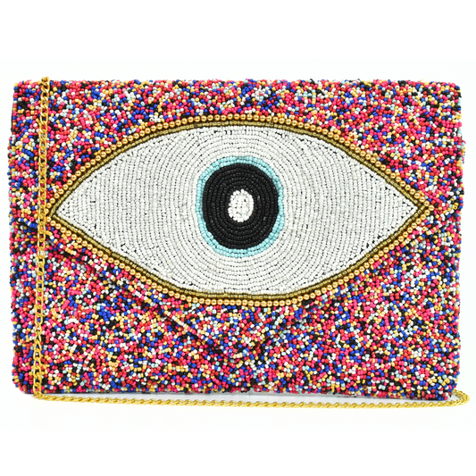 Multicolor Evil Eye Handbag Clutch, Party Purse Gift BAG0016