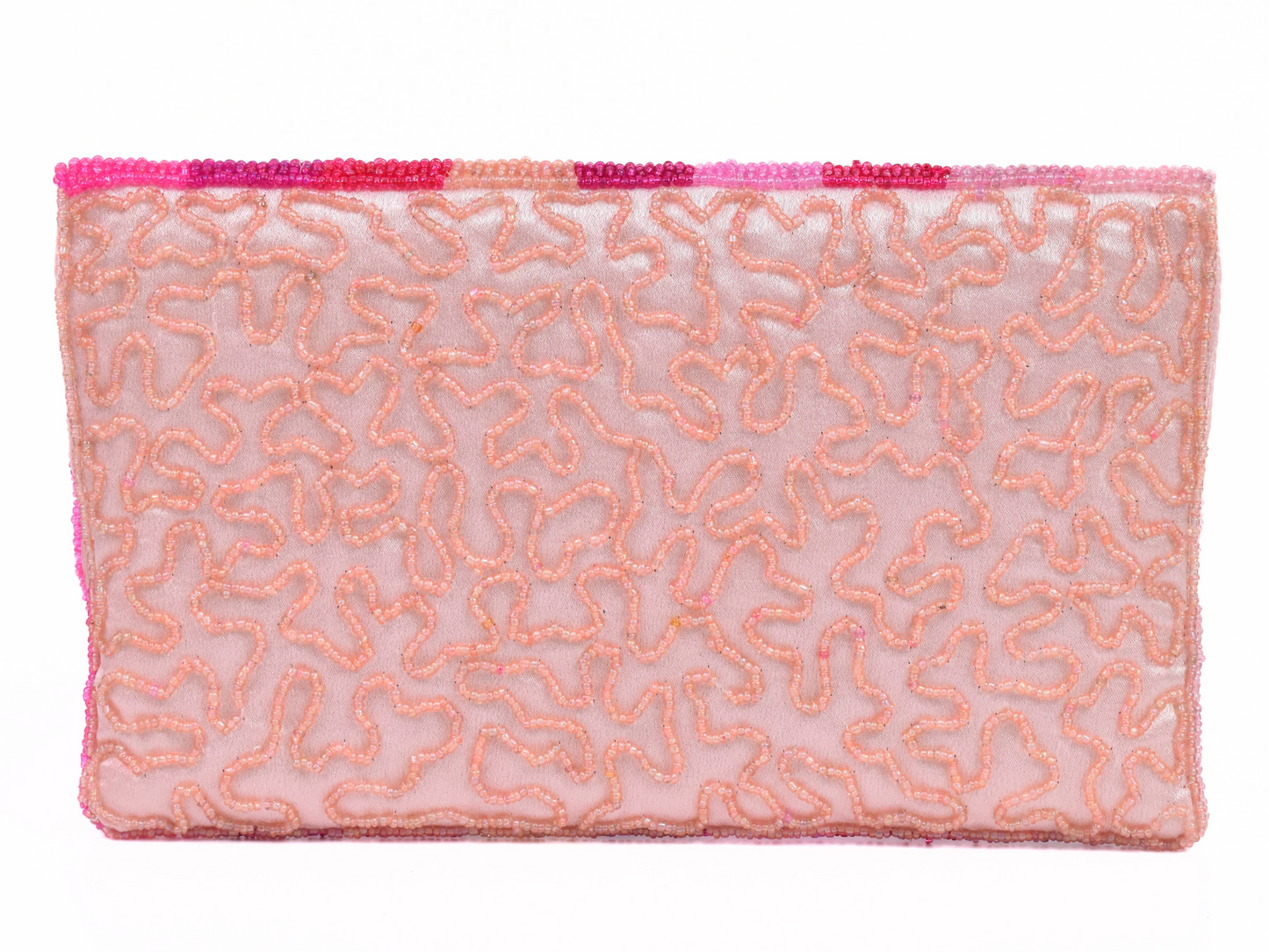 Pink Beaded Handbag Clutch, Party Purse Bag, BAG0004