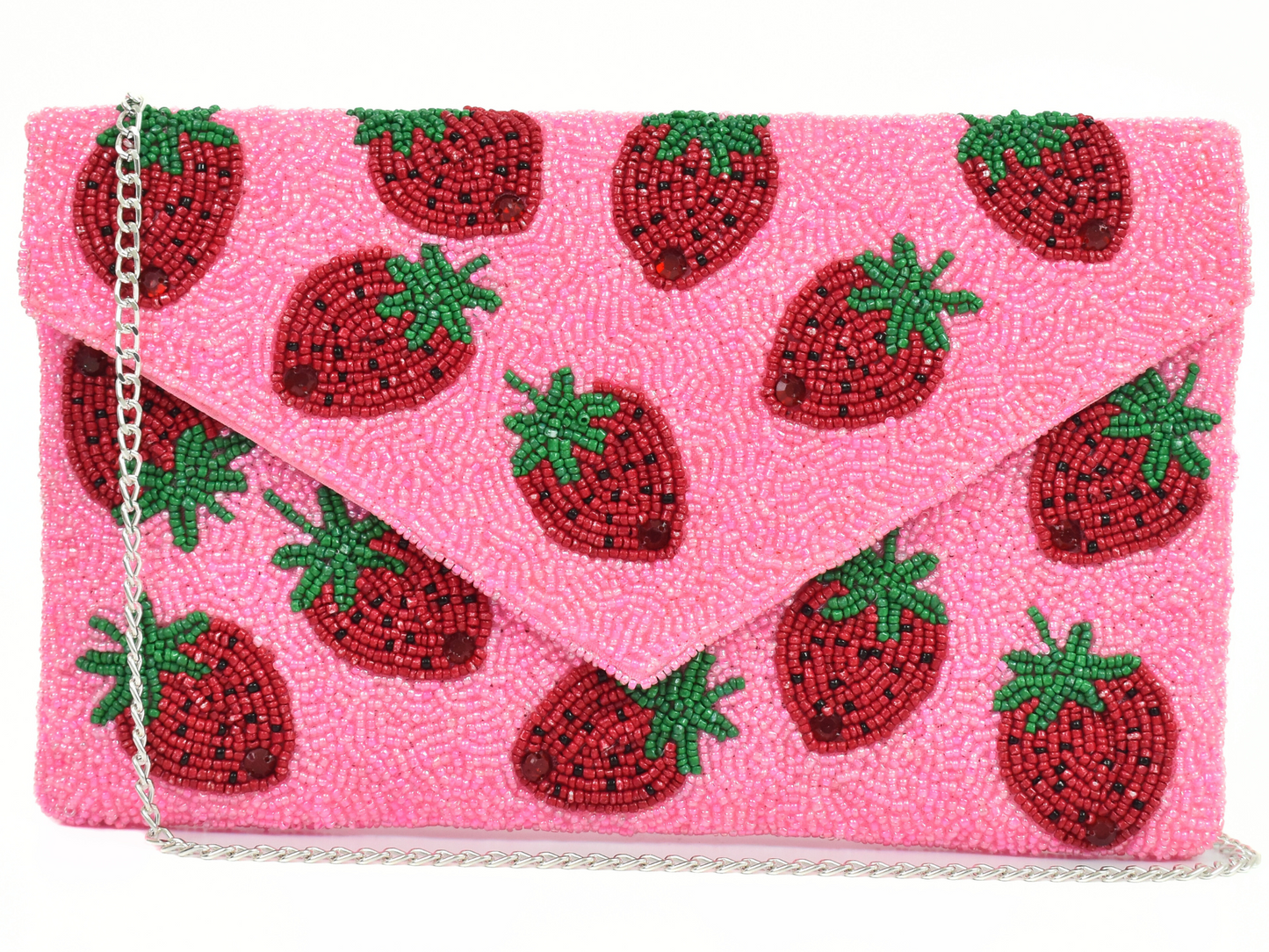 Pink Strawberry Handbag Clutch, Party Purse Gift BAG0015