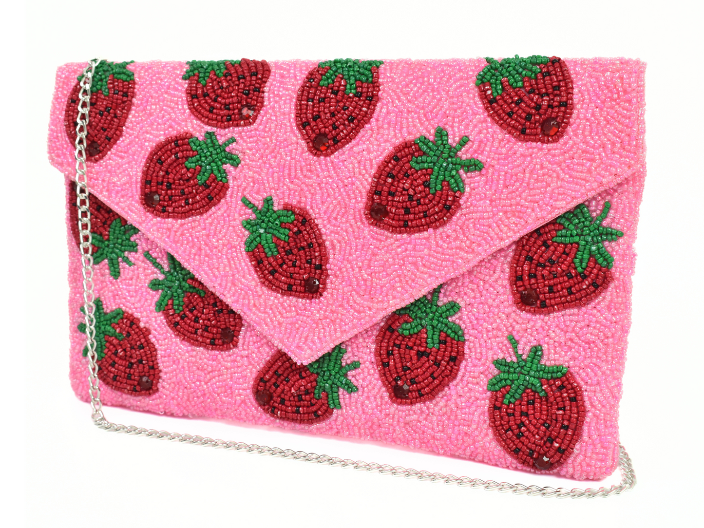 Pink Strawberry Handbag Clutch, Party Purse Gift BAG0015