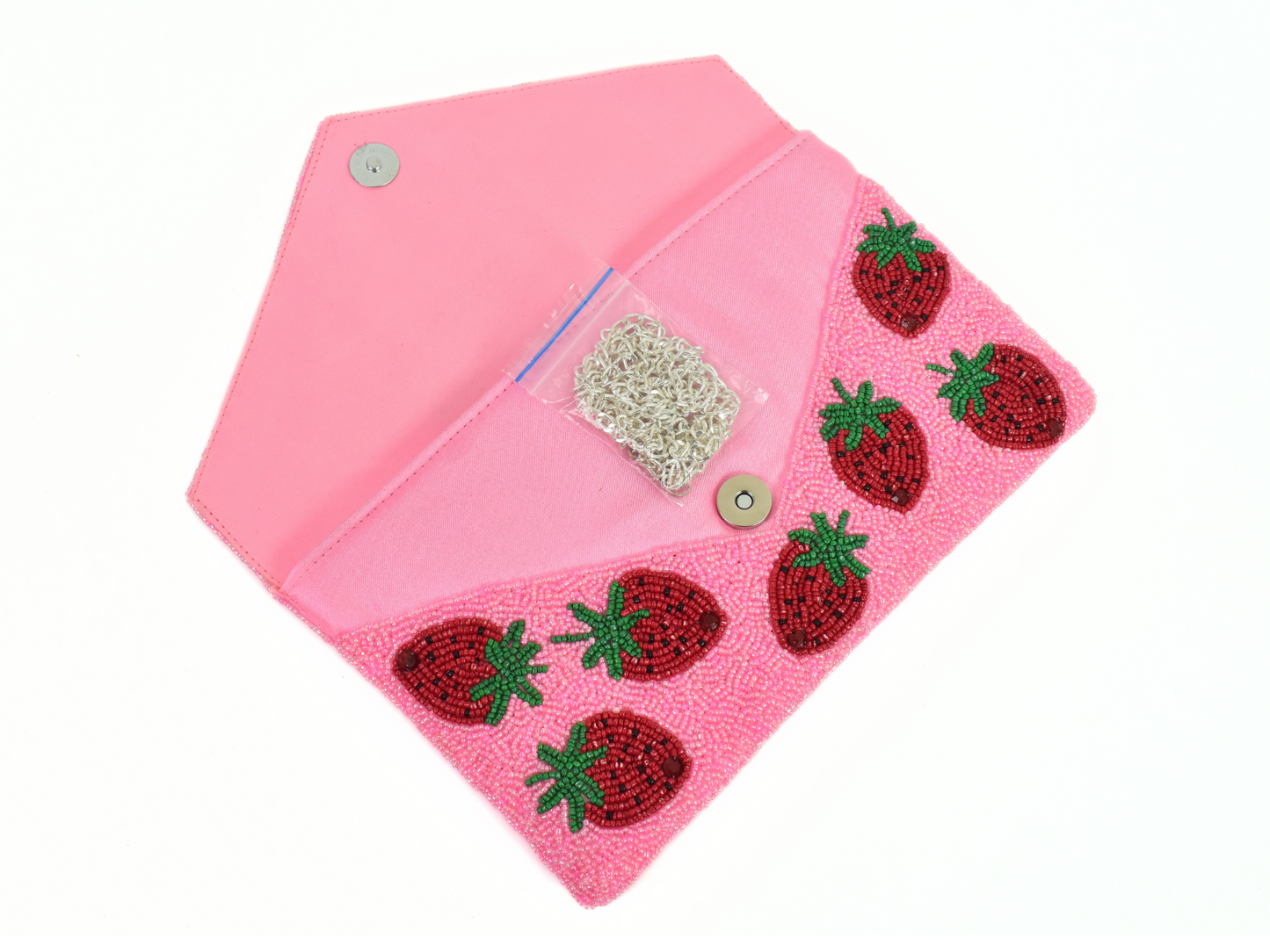 Pink Strawberry Handbag Clutch, Party Purse Gift BAG0015