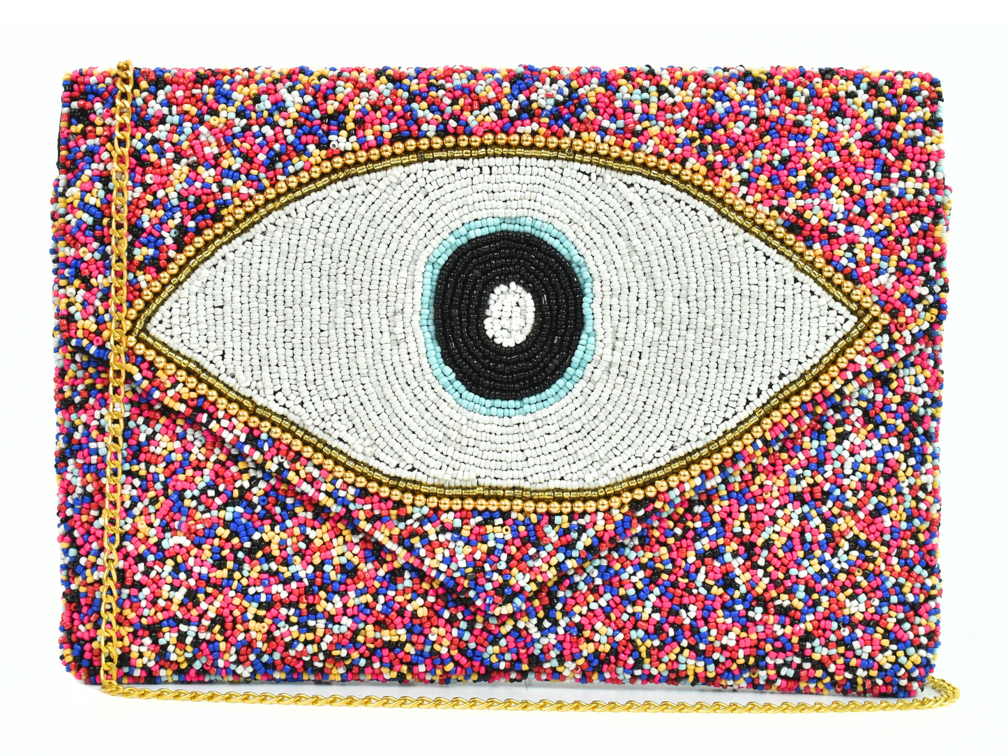 Multicolor Evil Eye Handbag Clutch, Party Purse Gift BAG0016