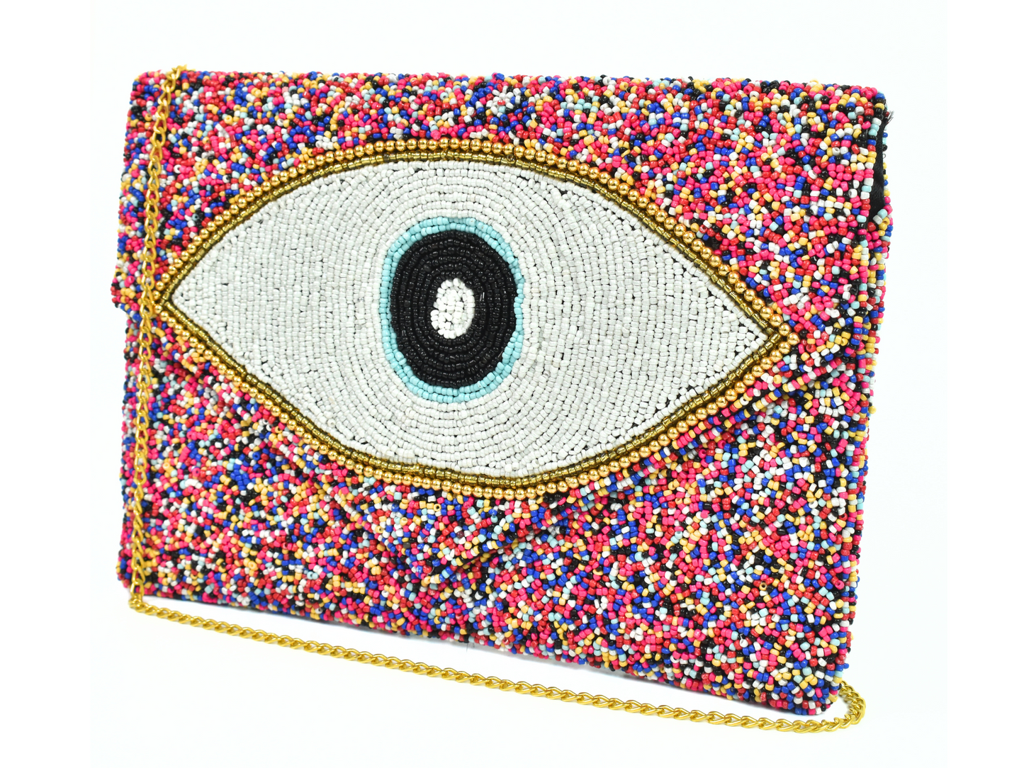 Multicolor Evil Eye Handbag Clutch, Party Purse Gift BAG0016