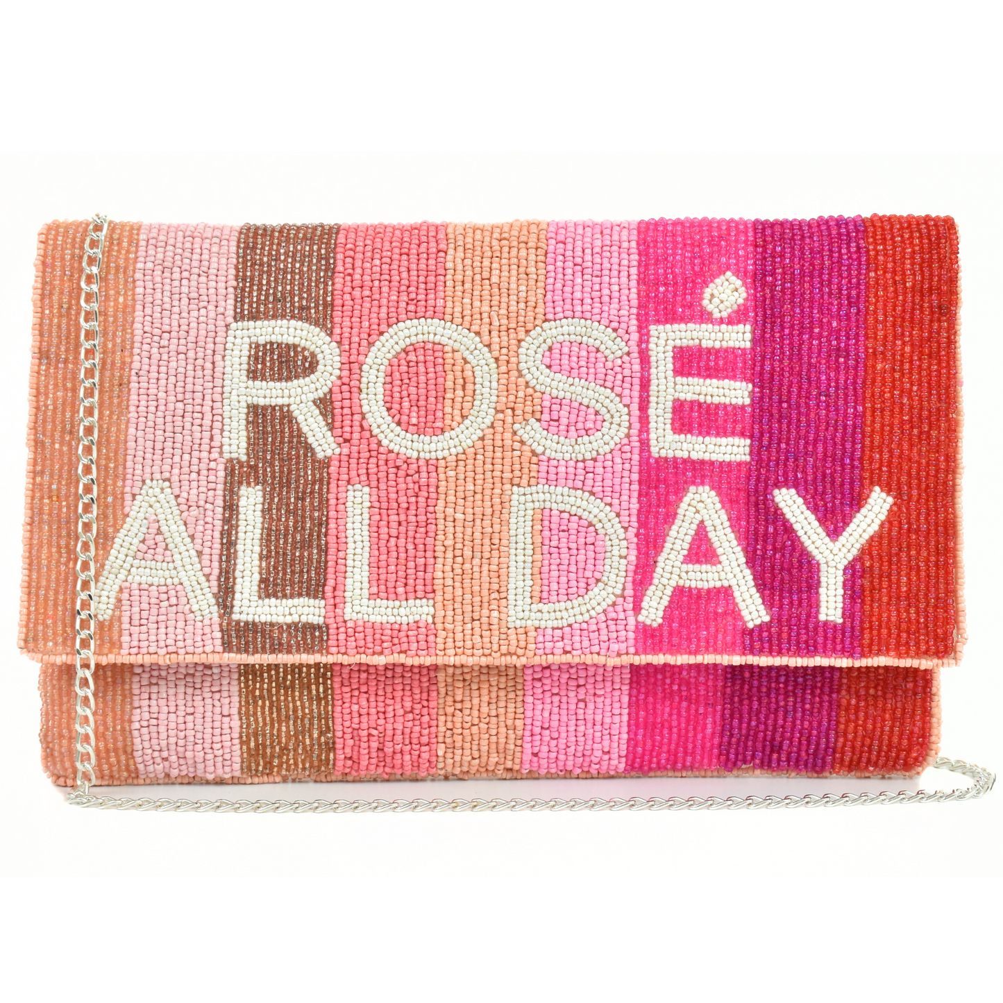 Pink Beaded Rose Handbag Clutch, Rose Day Purse, BAG0003