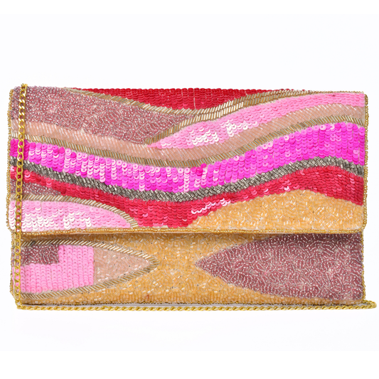 Pink Handbag Clutch, Crossbody Purse Gift BAG0059