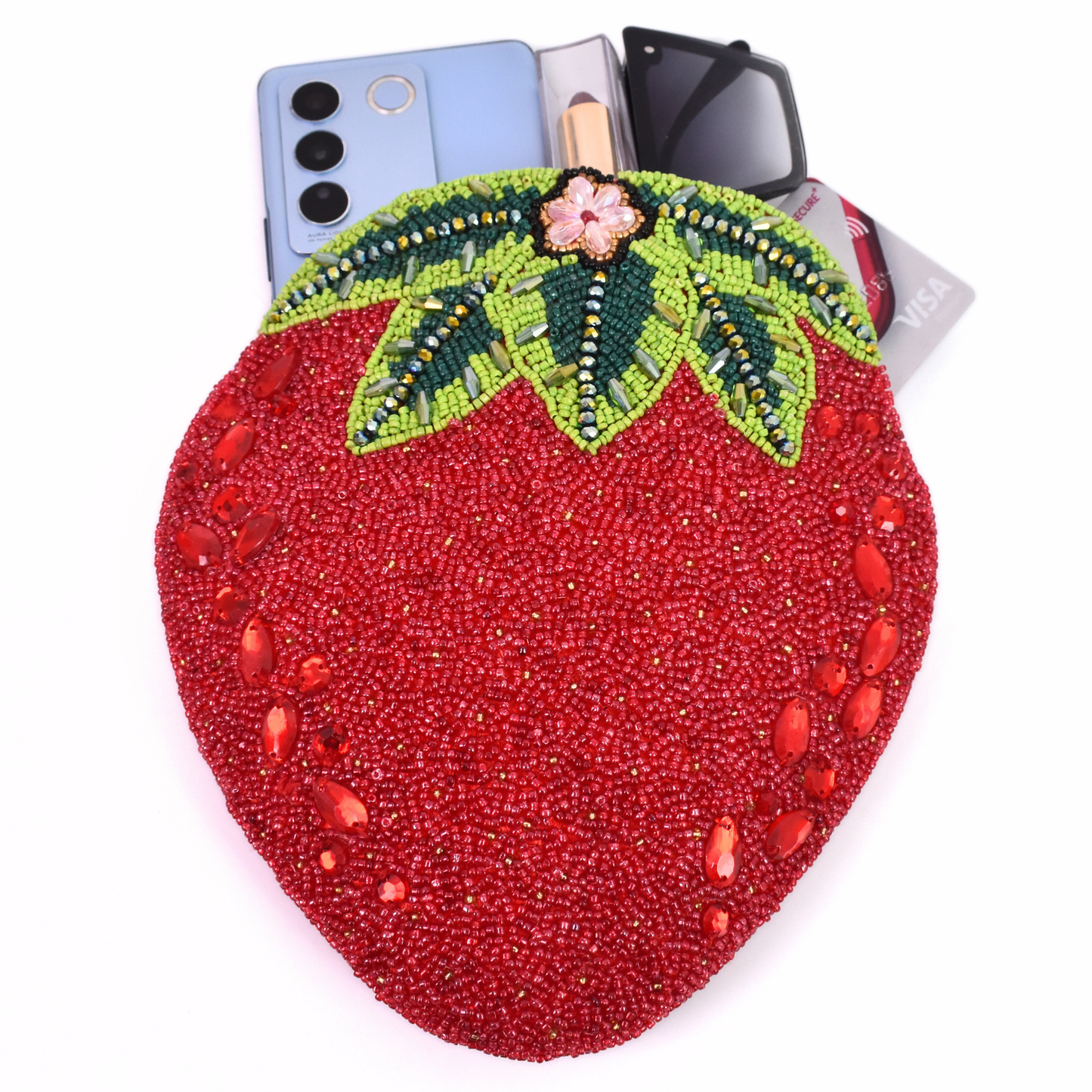 Red Strawberry Handbag Clutch Crossbody Purse Gift BAG0052