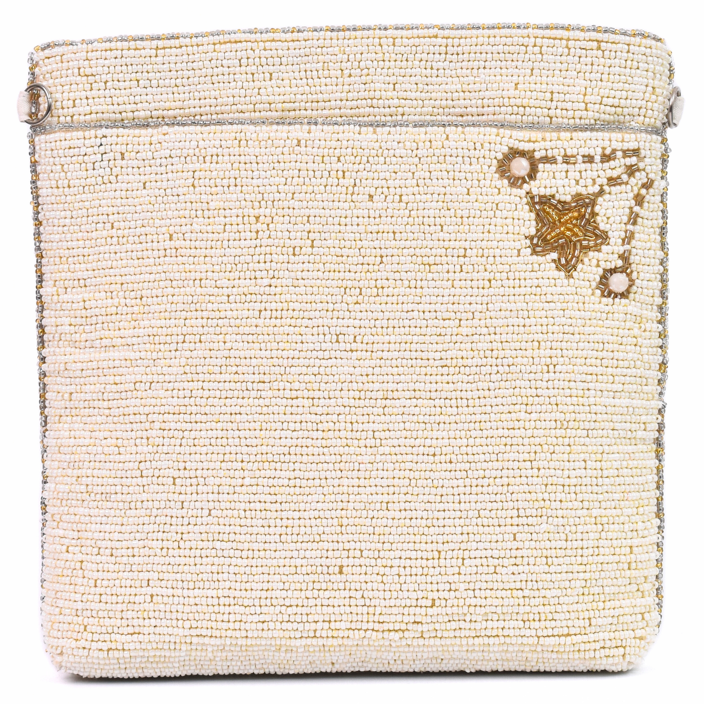 Ivory Champagne Handbag Clutch Crossbody Purse Gift BAG0054