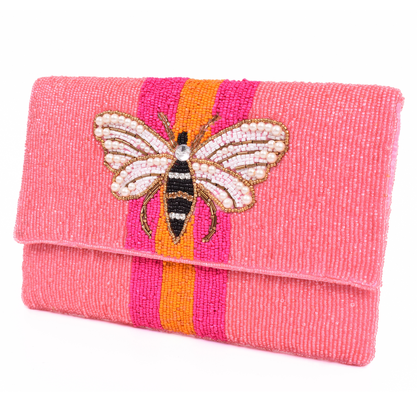 Pink Butterfly Handbag Clutch, Crossbody Purse, Gift BAG0021