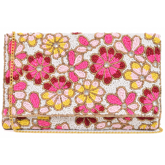 Multicolor Floral Handbag Clutch, Crossbody Bag Purse, Gift BAG0019