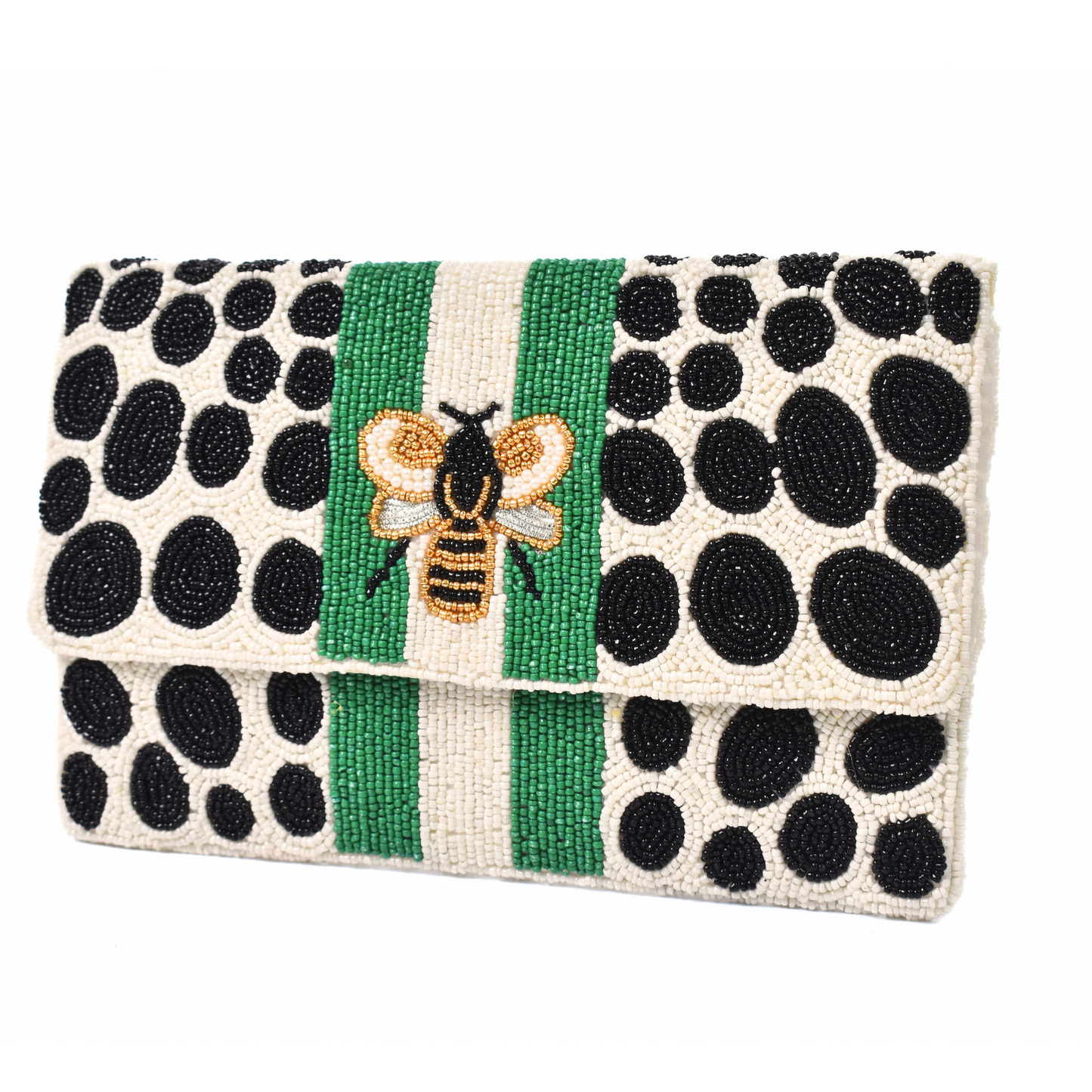 Beaded Bee Handbag Clutch, Crossbody Purse Gift BAG0062