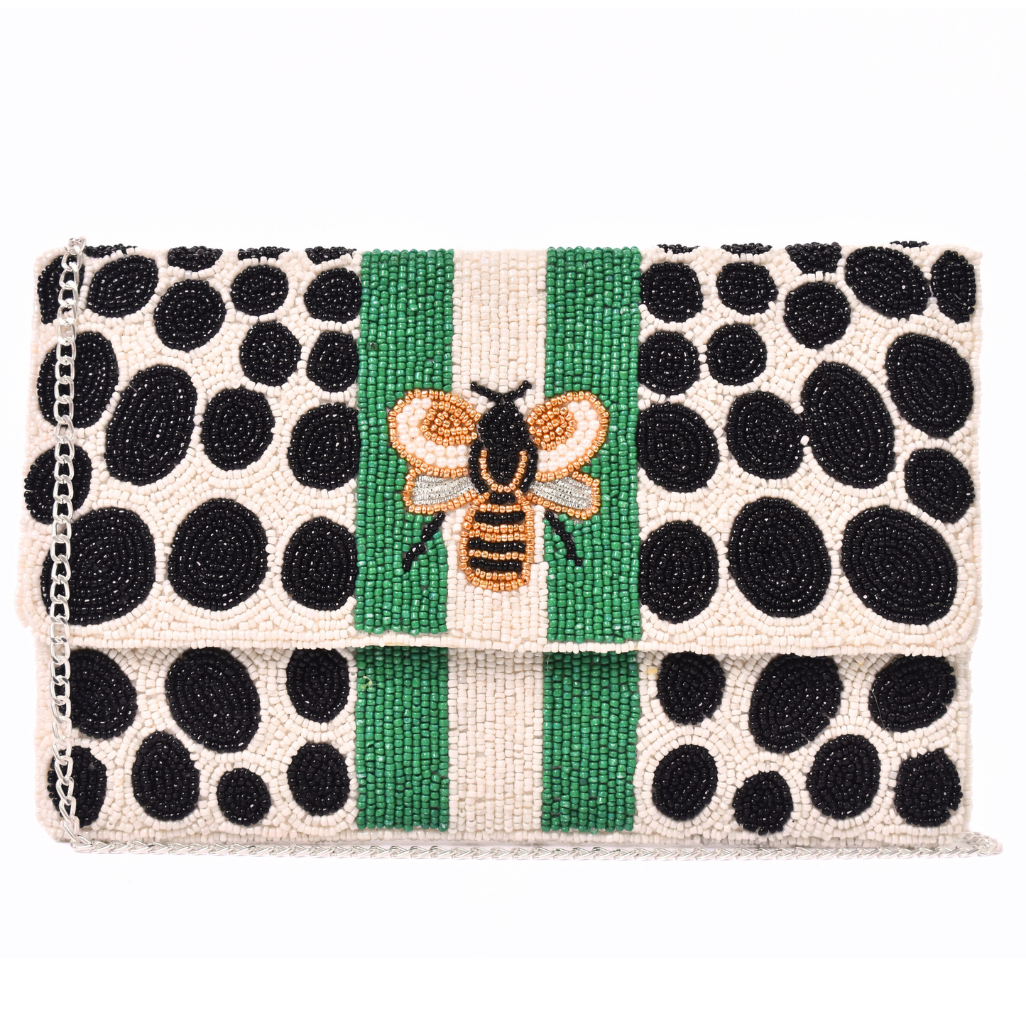 Beaded Bee Handbag Clutch, Crossbody Purse Gift BAG0062