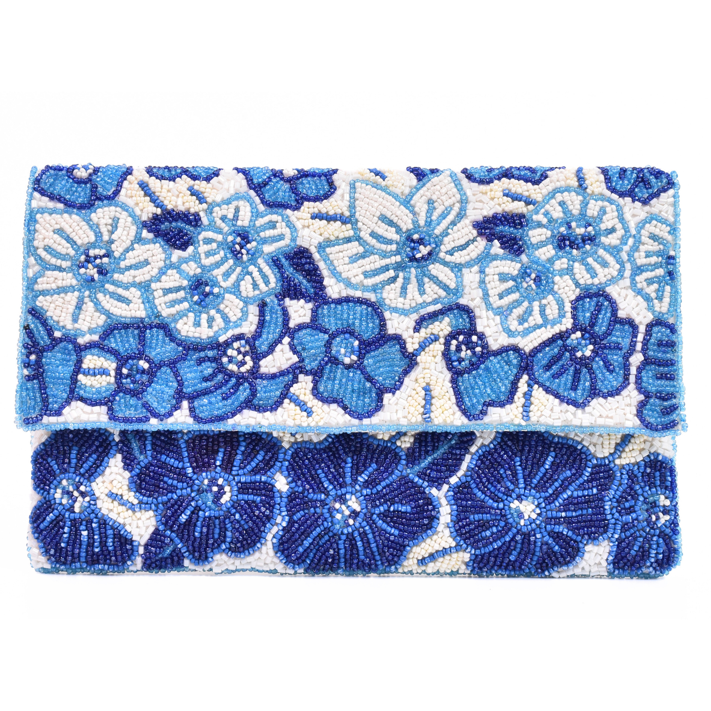 Blue Floral Handbag Clutch, Crossbody Bag Purse, Gift BAG0018