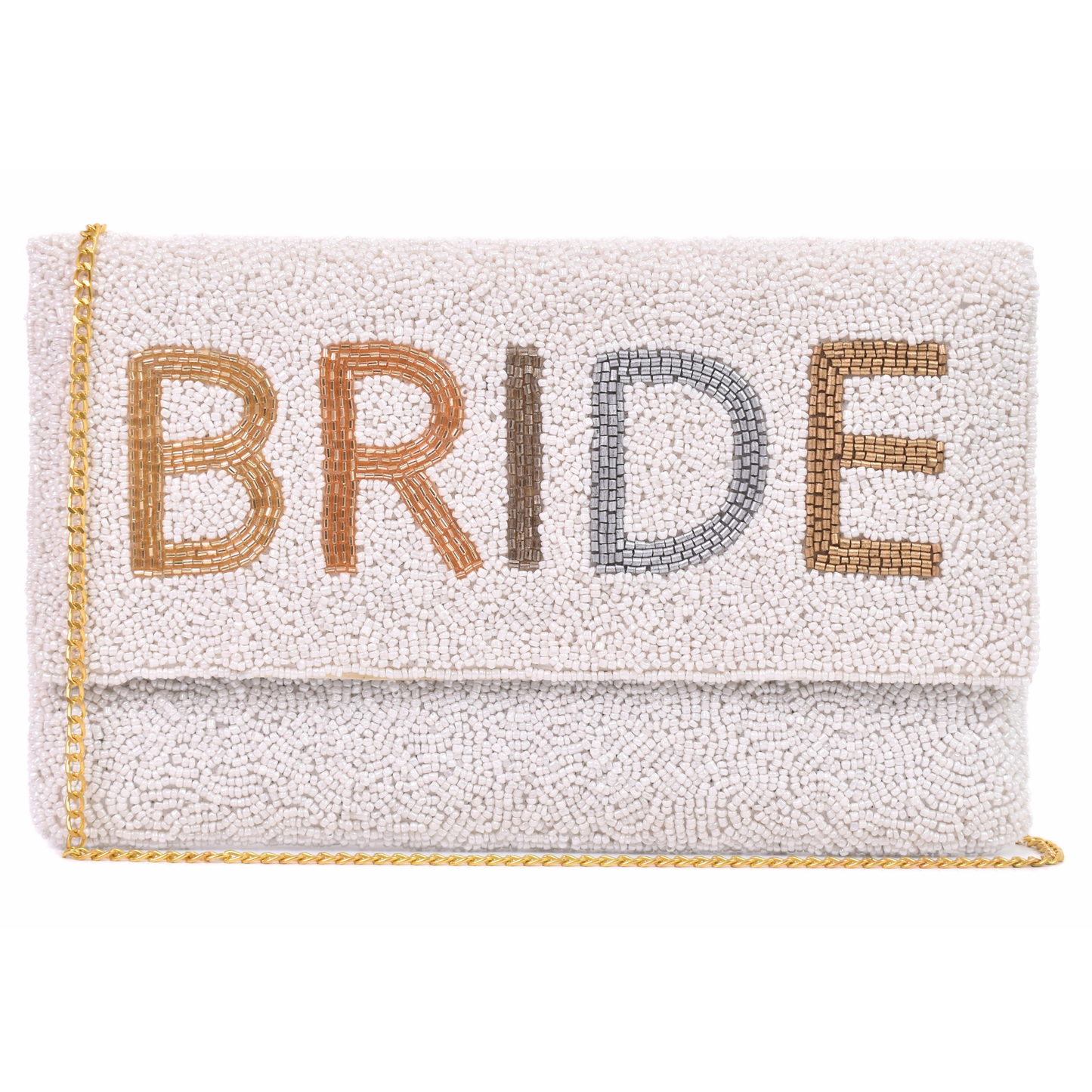 White Bridal Handbag Clutch, Crossbody Purse Gift BAG0042