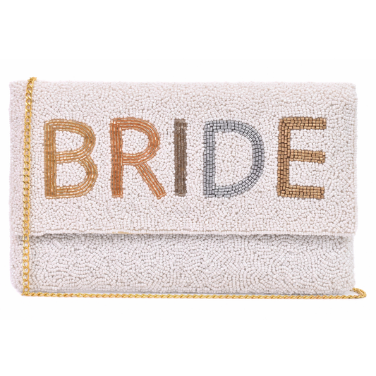 White Bridal Handbag Clutch, Crossbody Purse Gift BAG0042