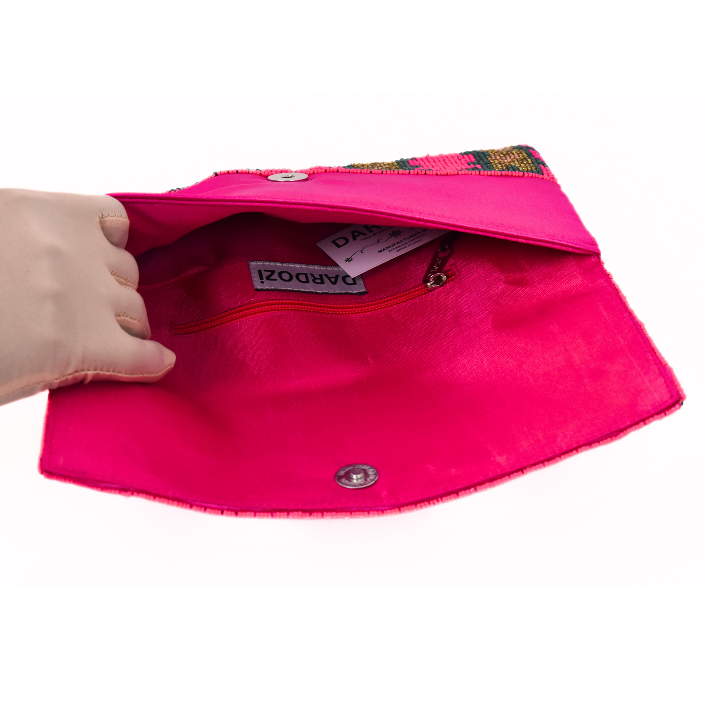 Pink Fuchsia Handbag Clutch, Crossbody Purse Gift BAG0061