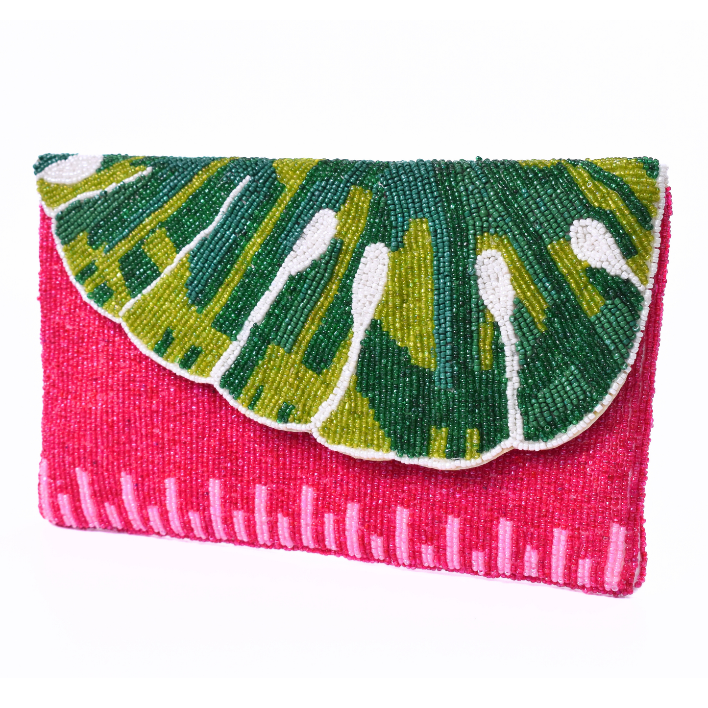 Pink Leaf Handbag Clutch, Crossbody Purse Gift BAG0076