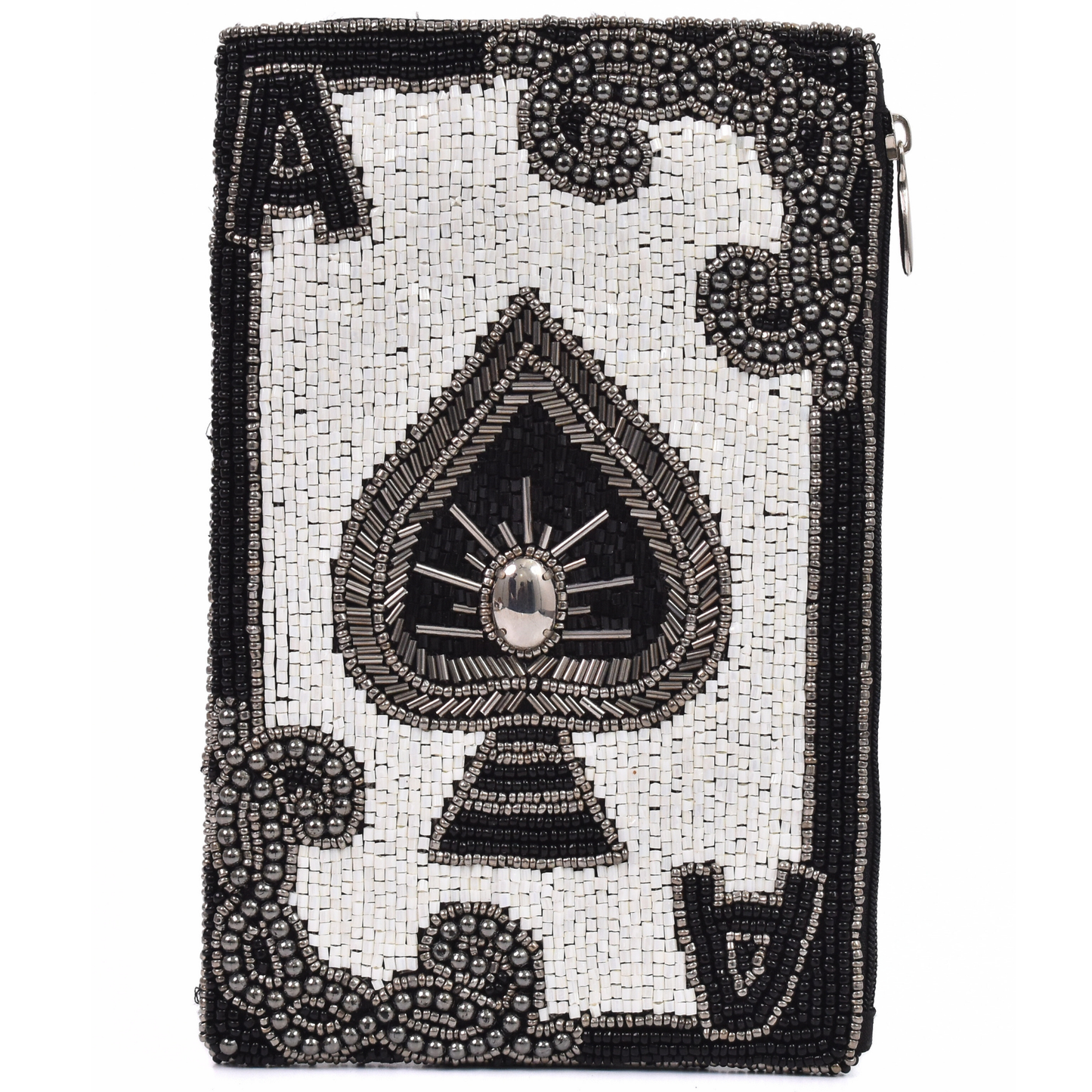 Black White Aces Womens Crossbody Phone Bag Purse Gift BAG0044