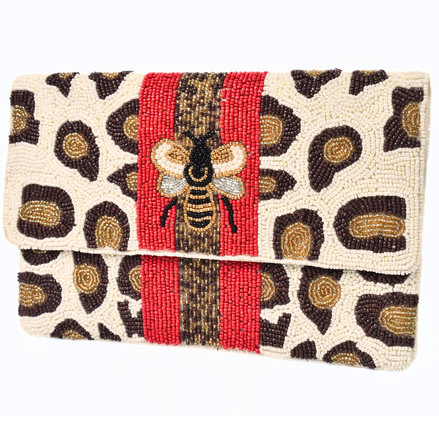 Beaded Bee Handbag Clutch, Crossbody Purse Gift BAG0064