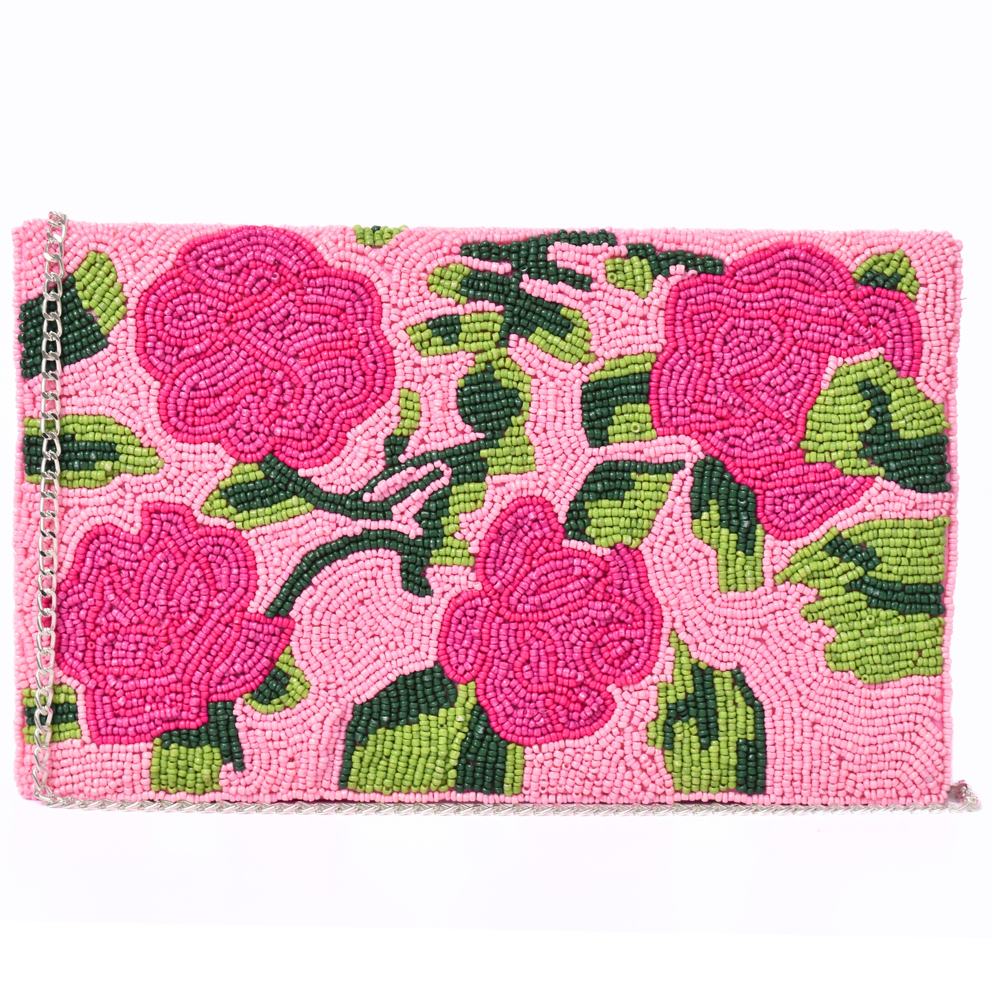 Pink Floral Handbag Clutch, Crossbody Purse Gift BAG0066